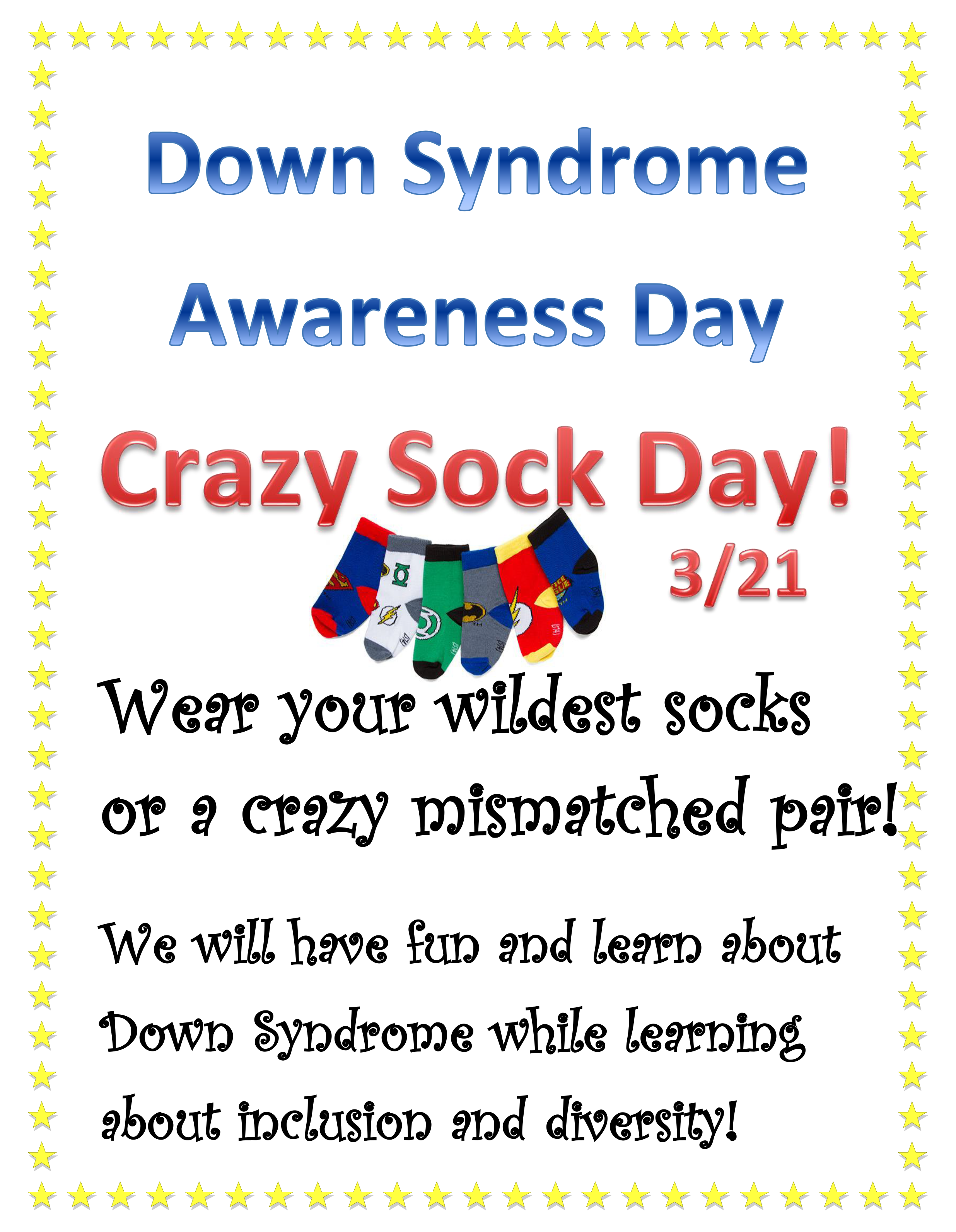 Down syndrome Awareness Day Happy Days Child Development Center